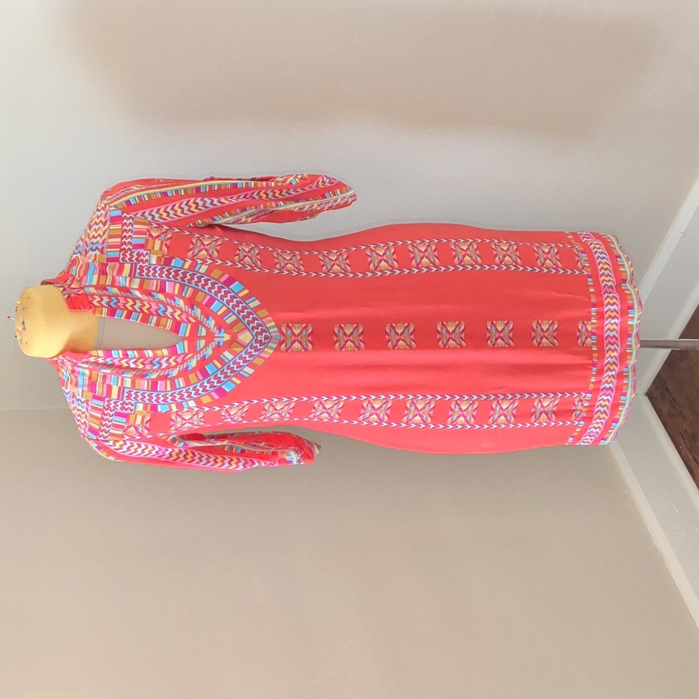 Donna Morgan Multicolor Chevron Dress